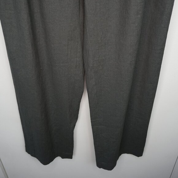 New Vince Linen Blend Pull On Pant in Black size Large (12-14) $395 - Picture 7 of 16